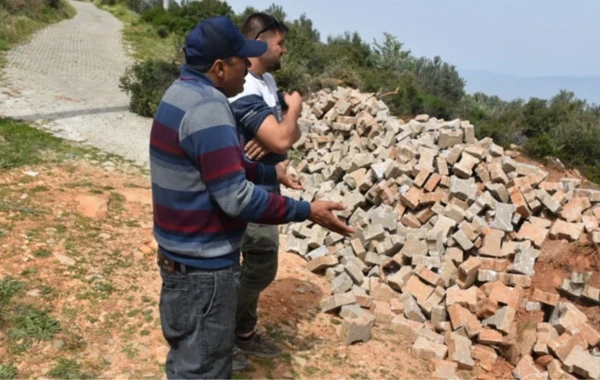 Yenidən seçilməyən eks bələdiyyə sədri 40 illik yolu bağlayıb, üzərində ağac əkdi - FOTO