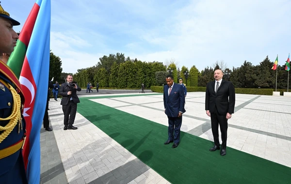 Konqo Prezidentinin rəsmi qarşılanma mərasimi olub - FOTO