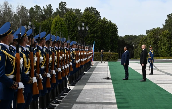 Konqo Prezidentinin rəsmi qarşılanma mərasimi olub - FOTO