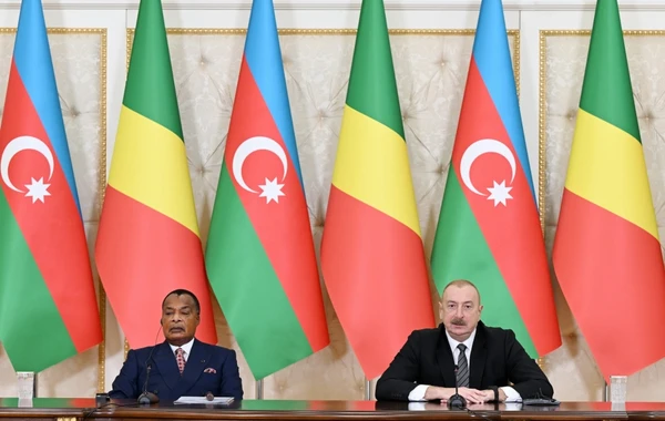 Azərbaycan və Konqo prezidentləri mətbuata bəyanatlarla çıxış ediblər - YENİLƏNİB - FOTO