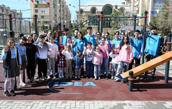 IDEA paytaxtın Sabunçu rayonunda yeni “Bizim həyət”in açılışını edib - FOTO