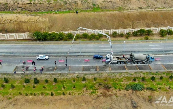 Zığ-Hava limanı avtomobil yolunda təmir-bərpa işləri aparılır - FOTO