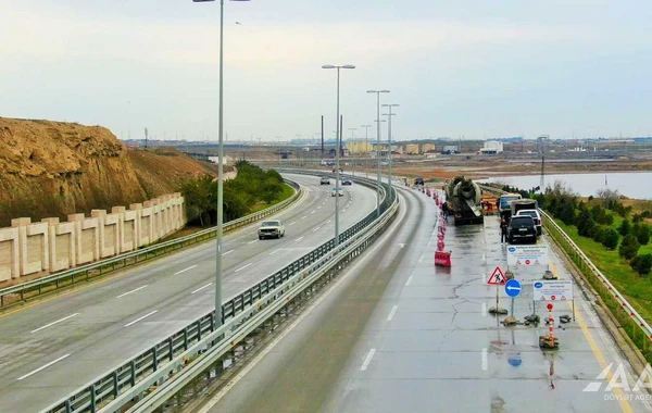 Zığ-Hava limanı avtomobil yolunda təmir-bərpa işləri aparılır - FOTO