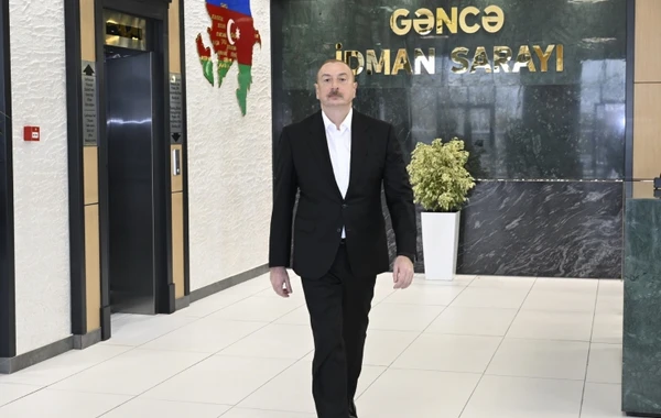 İlham Əliyev Gəncə İdman Sarayının açılışında iştirak edib - YENİLƏNİB + FOTO