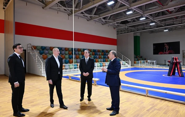 İlham Əliyev Gəncə İdman Sarayının açılışında iştirak edib - YENİLƏNİB + FOTO
