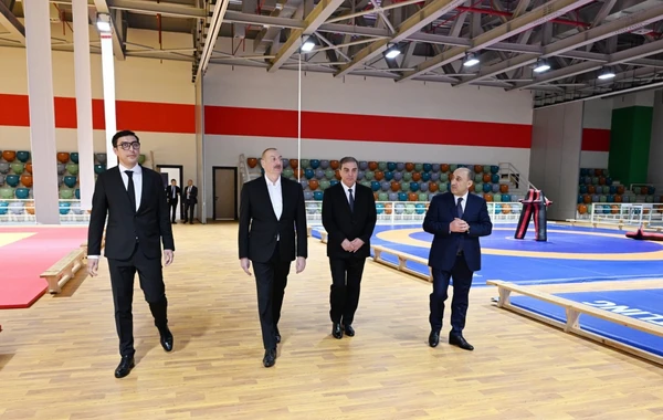 İlham Əliyev Gəncə İdman Sarayının açılışında iştirak edib - YENİLƏNİB + FOTO