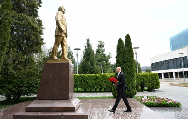 Президент Ильхам Алиев посетил Габалинский район - ФОТО
