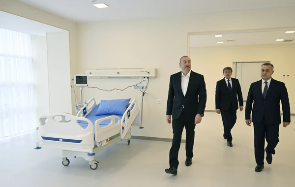 İlham Əliyev Qəbələ Rayon Mərkəzi Xəstəxanasının açılışında iştirak edib - YENİLƏNİB + FOTO