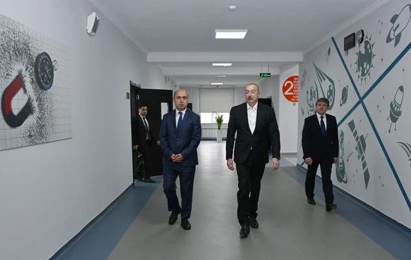 В поселке Бум Габалинского района сдано в эксплуатацию новое здание полной средней школы - ОБНОВЛЕНО + ФОТО
