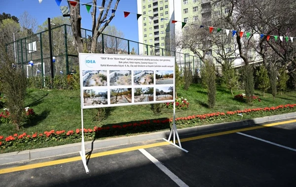 Bakıda Leyla Əliyevanın iştirakı ilə növbəti abad həyətlər sakinlərin istifadəsinə verilib - FOTO