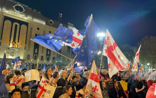 Tbilisidə etirazlar: ötən günə nəzərən bu gün aksiya dinc şəraitdə keçir