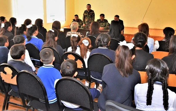 FHN Ağdamda orta məktəbdə mülki müdafiə məşqi keçirib - FOTO