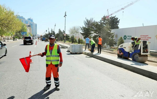 Bakının yollarında aparılan əsaslı təmir-tikinti işlərinə baxış keçirilib - FOTO\VİDEO