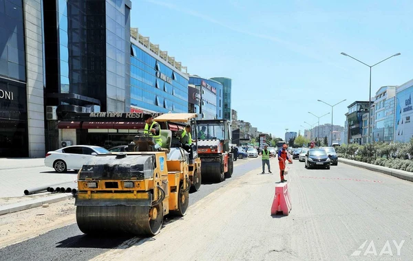 Bakının yollarında aparılan əsaslı təmir-tikinti işlərinə baxış keçirilib - FOTO\VİDEO