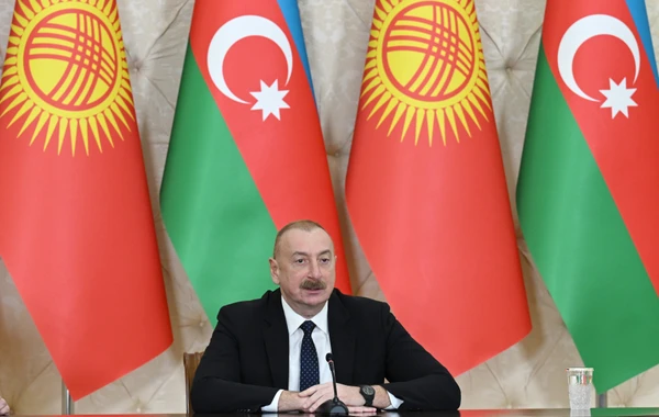 Azərbaycan və Qırğızıstan prezidentləri mətbuata bəyanatlarla çıxış ediblər - YENİLƏNİB - FOTO