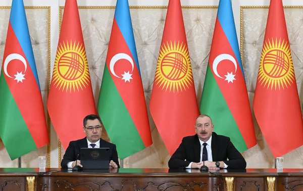 Azərbaycan və Qırğızıstan prezidentləri mətbuata bəyanatlarla çıxış ediblər - YENİLƏNİB - FOTO