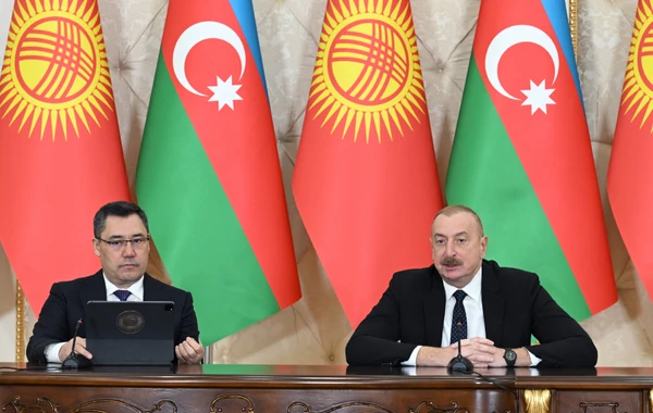 Azərbaycan və Qırğızıstan prezidentləri mətbuata bəyanatlarla çıxış ediblər - YENİLƏNİB - FOTO