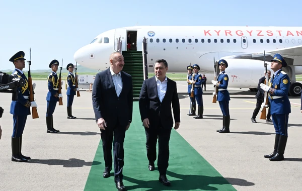 Qırğızıstan Prezidenti Sadır Japarov Füzuli rayonuna gedib - FOTO