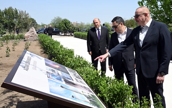 İlham Əliyev və Sadır Japarov Ağdam Cümə məscidinin bərpadan sonra açılışında iştirak ediblər - FOTO