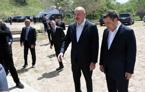 İlham Əliyev və Sadır Japarov Ağdamda Şahbulaq qalasında olublar - YENİLƏNİB - FOTO