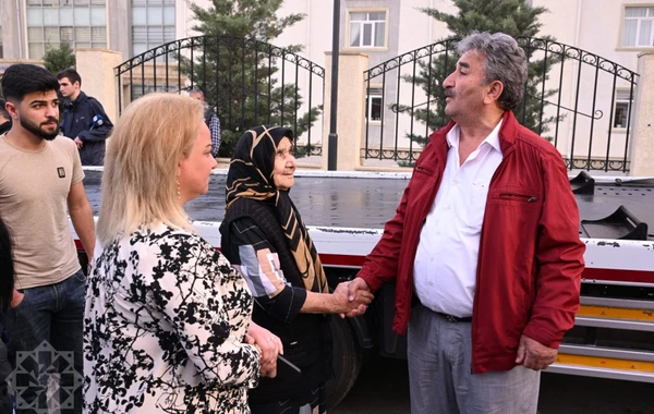 В Физули отправлена очередная колонна переселенцев - ФОТО