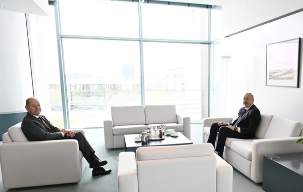 Prezident İlham Əliyevin Berlində Almaniyanın Kansleri Olaf Şolts ilə təkbətək görüşü olub - YENİLƏNİB - FOTO