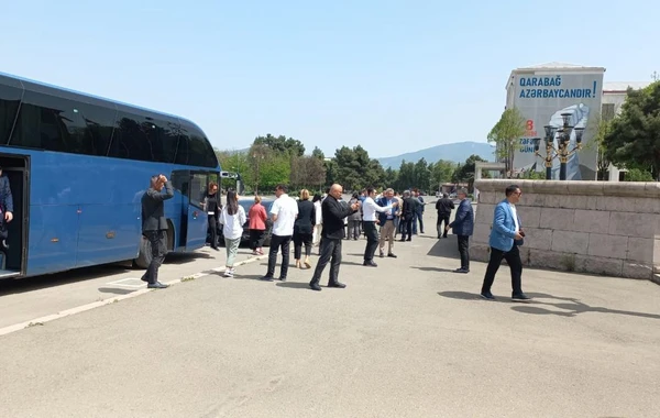 Türk dövlətləri parlamentlərinin komitə sədrləri Xankəndinə gediblər - FOTO