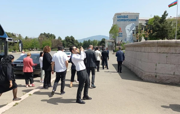 Türk dövlətləri parlamentlərinin komitə sədrləri Xankəndinə gediblər - FOTO