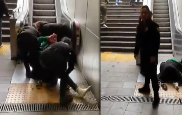 İstanbulda gərgin ANLAR: Keniyalı qadın soyunaraq polisə müqavimət göstərdi