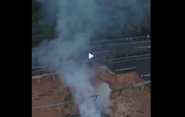 Çində magistral yolun çökməsi zamanı 24 nəfər həyatını itirib - YENİLƏNİB - FOTO/VİDEO
