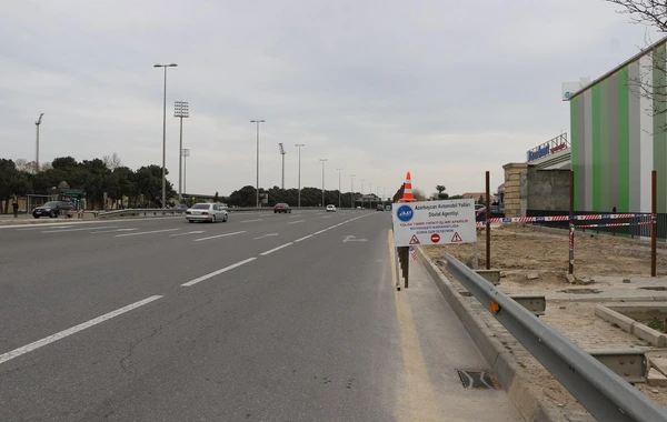 Bakıda yerüstü piyada keçidinin inşasına start verilib - FOTO
