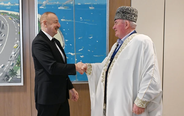 İlham Əliyev Rusiyanın Şimali Qafqaz regionunun müftilərini qəbul edib - FOTO - YENİLƏNİB