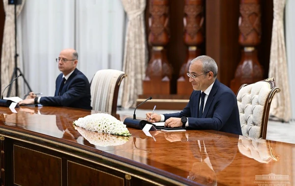 Özbəkistan Prezidenti Azərbaycan nümayəndə heyətini qəbul edib - FOTO