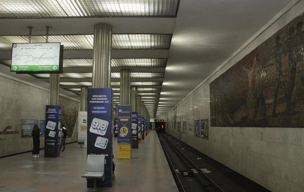 Metronun bu stansiyasında işıqlandırma sistemi yenilənib - FOTO