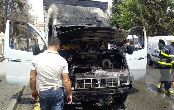 Daha bir yük maşını YANDI - FOTO