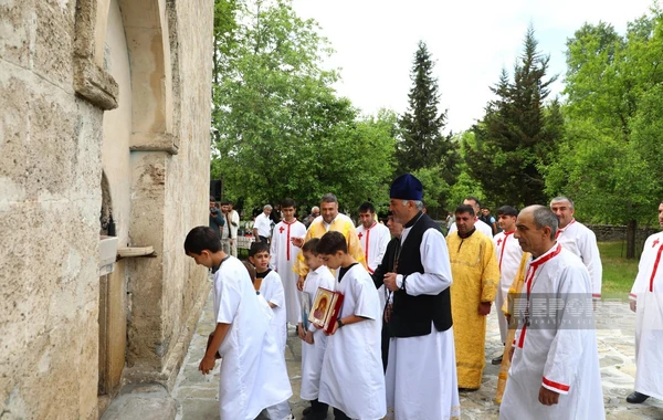 Qəbələdəki Cotari kilsəsində Pasxa bayramı qeyd edilib - FOTO