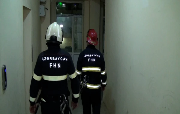 FHN Xırdalanda yaşayış kompleksində şərti yanğın təlimi keçirib, nöqsanlar aşkarlanıb - VİDEO