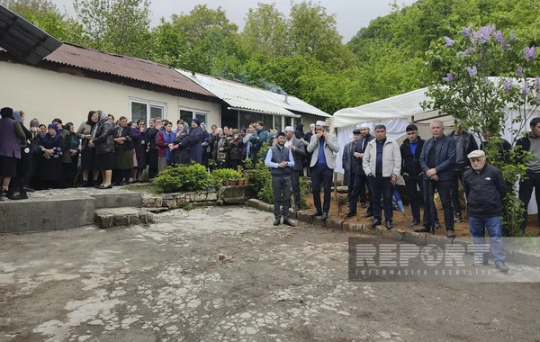 Qəbələdə Birinci Qarabağ müharibəsinin şəhidi ilə vida mərasimi başa çatıb - FOTO