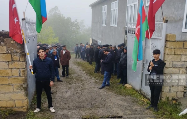 İsmayıllıda Birinci Qarabağ müharibəsinin şəhidi ilə vida mərasimi keçirilir - FOTO