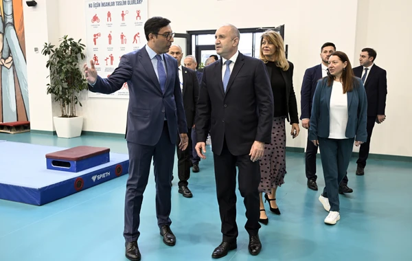 Bolqarıstan Prezidenti və xanımı Milli Gimnastika Arenası ilə tanış olublar - FOTO