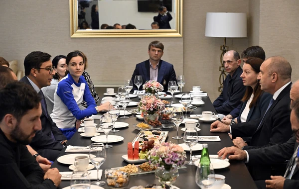 Bolqarıstan Prezidenti və xanımı Milli Gimnastika Arenası ilə tanış olublar - FOTO