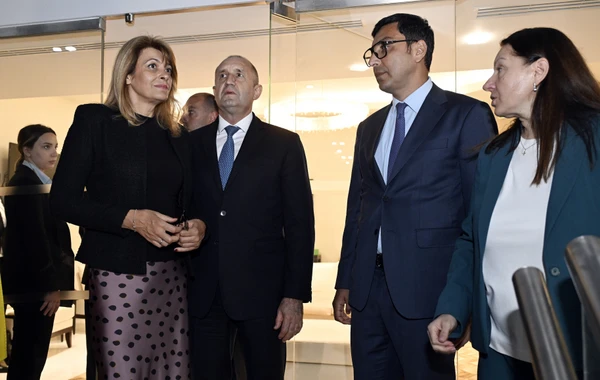 Bolqarıstan Prezidenti və xanımı Milli Gimnastika Arenası ilə tanış olublar - FOTO