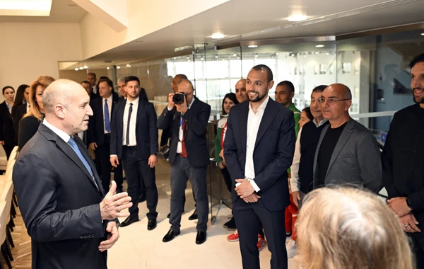 Bolqarıstan Prezidenti və xanımı Milli Gimnastika Arenası ilə tanış olublar - FOTO