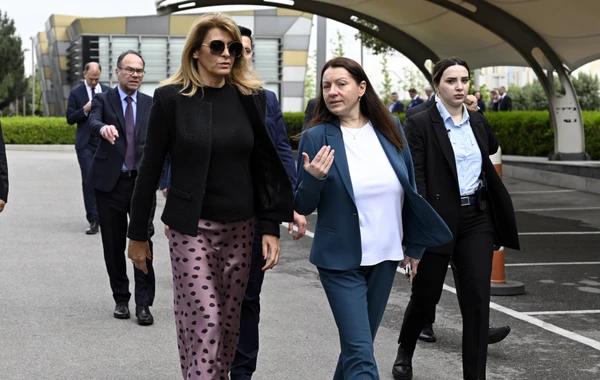 Bolqarıstan Prezidenti və xanımı Milli Gimnastika Arenası ilə tanış olublar - FOTO