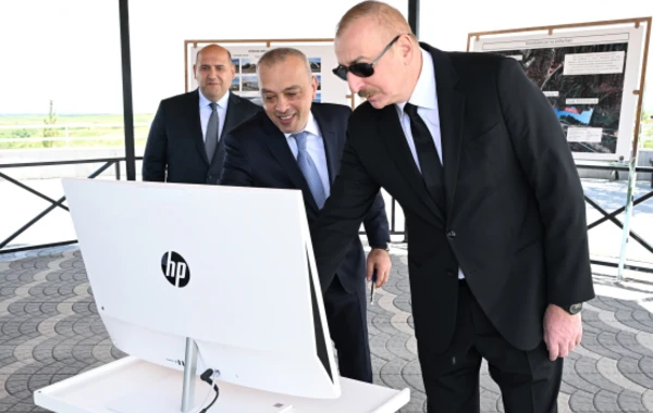 Ильхам Алиев принял участие в открытии комплекса водохранилищ Кенделенчай в Физули - ОБНОВЛЕНО + ФОТО