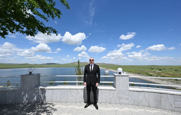 Ильхам Алиев принял участие в открытии комплекса водохранилищ Кенделенчай в Физули - ОБНОВЛЕНО + ФОТО