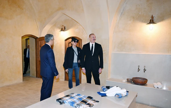 Şuşada Şirin su hamamının bərpadan sonra açılışı olub - YENİLƏNİB + FOTO