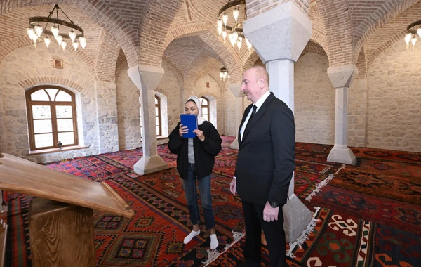 Prezident və xanımı Şuşada Mamayı məscidinin açılışında iştirak ediblər - YENİLƏNİB + FOTO