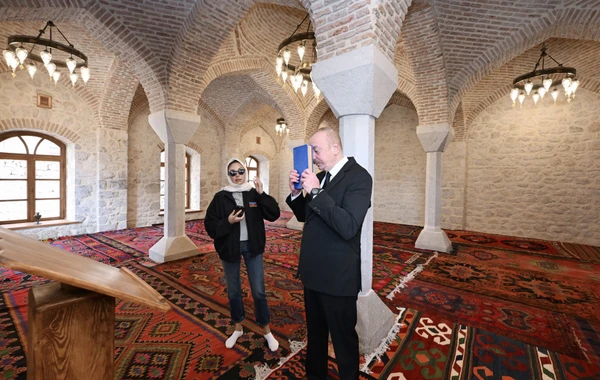 Prezident və xanımı Şuşada Mamayı məscidinin açılışında iştirak ediblər - YENİLƏNİB + FOTO