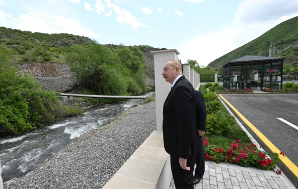 Prezident İlham Əliyev Laçında kiçik su elektrik stansiyalarının açılışlarında iştirak edib - FOTO